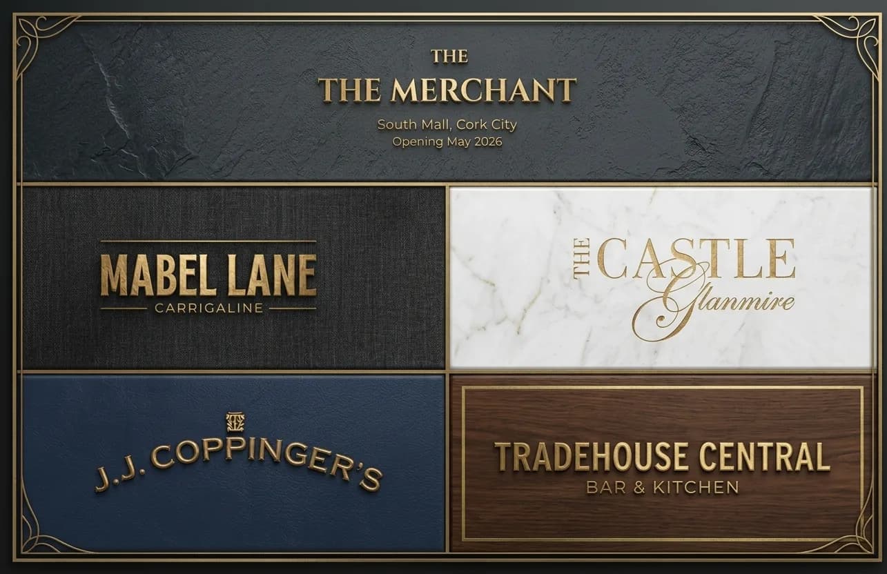 The Emporium's pubs: The Merchant, Mabel Lane, The Castle Glanmire, J.J. Coppinger's and TradeHouse Central